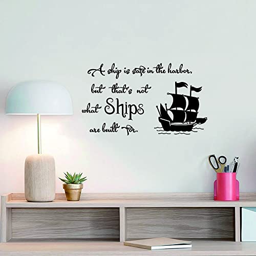 Vinilo Decorativo Barco Pirata con Frase 16"x28" miniatura 5
