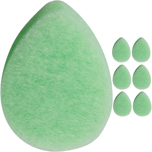 KOL Limpiador facial, almohadillas de limpieza facial exfoliantes con infusión de pepino, esponja exfoliante desechable para limpieza facial diaria y eliminación de maquillaje, 6 unidades