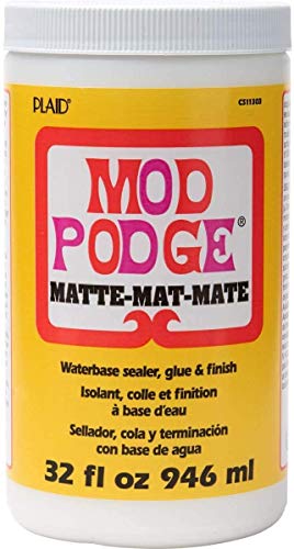 Mod Podge CS11303 Waterbase Sealer, Glue & Decoupage Finish, 32 oz, Matte (Bundle)