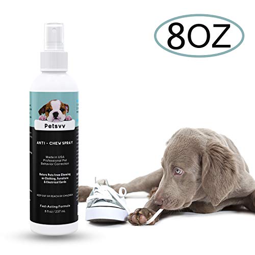 Anti Chew Spray Deterrent for Dogs, No Chew Pet Training Corrector to Stop Biting | Non-Toxic | Alcohol Free | Made in USA - 8oz