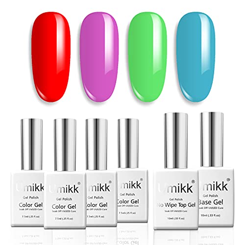 Umikk Smalto per unghie in gel Neon Set Rosso
