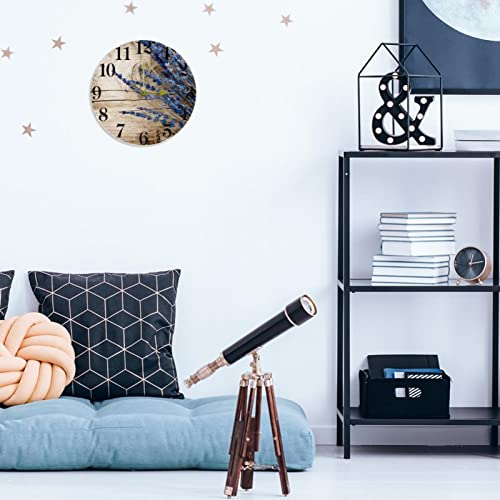 Horloge murale rétro de précision, mécanisme quartz silencieux bleu pour intérieur - 6