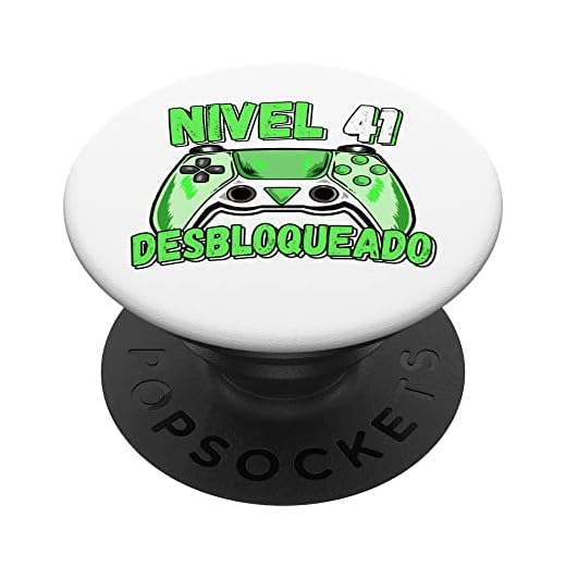 Nivel 41 Desbloqueado Gamer 41 Años 41 Cumpleaños PopSockets PopGrip Intercambiable