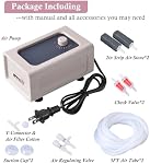HITOP 5W/7W Large Aquarium Air Pump, 110GPH/160GPH Quiet and Powerful Fish Tank Air Pump, Adjustable Aquarium Oxygen Aerator for 20-300Gallon Tank/Hydroponics with Complete Accessories