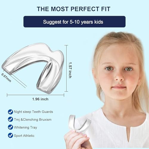 Eastercare,Paradenti Per Bambini (5-10 Anni) Per La Macinazione Dei Denti, Per Sbiancare I Denti E Sport, Protezioni Modellabili - 2
