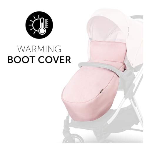 Image of Hauck Pushchair Travel System with Carrycot, Reversible Seat, Rose | Lightweight 10.2 kg aluminium frame, lie-flat recline, UV canopy, from birth up to 22 kg, panorama windows