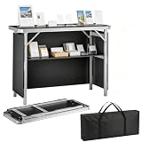 XMTECH Faltbare Messetheke S, 98 x 38 x 85 cm, Alu Messetresen mit Tasche