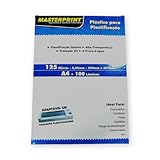 Plástico para Plastificação A4 220x307mm 125 micras 0,05mm Polaseal Pouch Film Masterprint Pacote com 100 lâminas