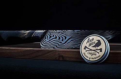 Axe Wax Premium Wood Finish - 2Oz (60Ml) Of Quick-Drying Wax For Protecting And Restoring Axes, Knives, Edc, Damascus, San-Mai, Carbon Steel, Culinary, Knife, Wood Cutting Boards, Leather, And More #TOP4