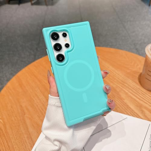 Coque S24 Ultra de chargement sans fil couleur bonbon vert