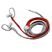 Produktbild Typhoon TM021 - UniqueLace Stereo Headset, Design "Schnürsenkel" Grau/Rot, mit Silikon Ohrpolster (2x Größen) für beste Klangvielfalt
