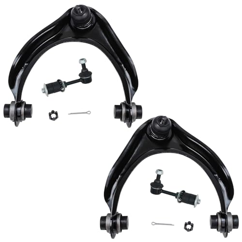 Detroit Axle - 4pc Front Upper Control Arms with Ball Joints and Sway Bar Links Replacement for 1997 1998 1999 2000 2001 Honda Prelude