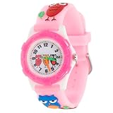 VANZACK Orologio da Polso per Cinturino in Gomma 3D a Gufo Quadrante Cartoon Colorato Design Compatto e Adatto per Uso Quotidiano Regalo per Bambine e