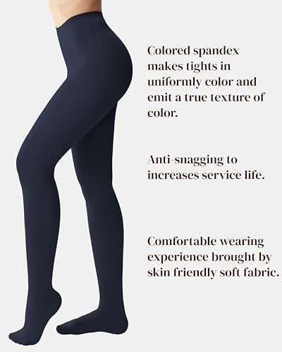 Image of leg elegant Women's 80 Den Microfiber Soft Opaque Tights Pantyhose