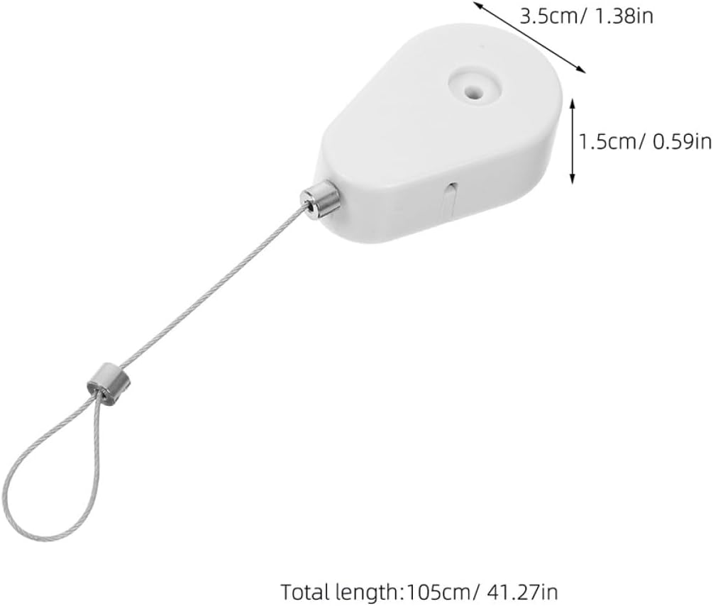 2Pcs Retractable Security Reel Cable Lock with Steel Wire Anti-Theft Automatic Retractable Cable Tether Adjustable 1-Meter Length for Remote Control and Electronics