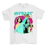 Outkast Spaceship Cartoon Tee, Small Off-White