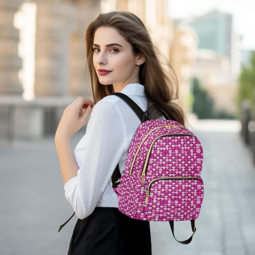 Mochila estampada con múltiples bolsillos de mujer para deporte S 6