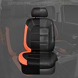 Lgtcjzfw Tailored Leather Car Seat Covers for Dacia Duster Duster 2 Duster 1 Duster S Logan Sandero S,Front & Rear seat Covers Heavy Duty Waterproof, full set (black + lemon yellow) - Image 3