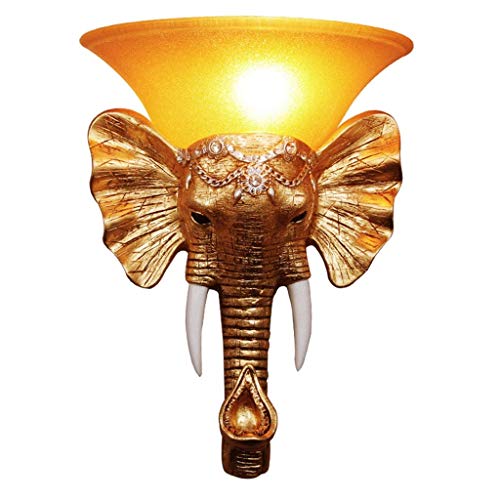 Lámpara de pared para pasillos oscuros con diseño de elefante retro