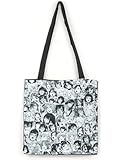 ComicSense.xyz Anime Tote Bags for Women and Men, Ahegao Printed Shoulder Handbag