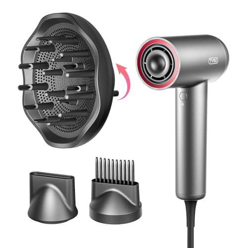 CHI 1875 Series Professional Ionic Hair Dryer with Ceramic Technology, 1875W Fast Drying Blow Dryer, Frizz Reduction & Shine, 3 Heat/2 Speed, Diffuser & Concentrator Attachments