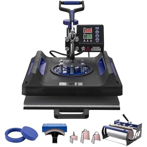 VEVOR Heat Press Pro 15 x 15 in 8-in-1 Combo Tumbler Hat Heat Press Machine