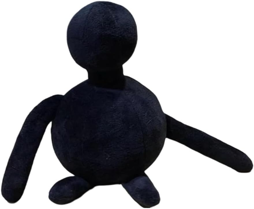 Black Stuffed Plush Figure Doll Plushies Cosplay Game Merch Cute Keychain Pendant Fans Gift 8.5"