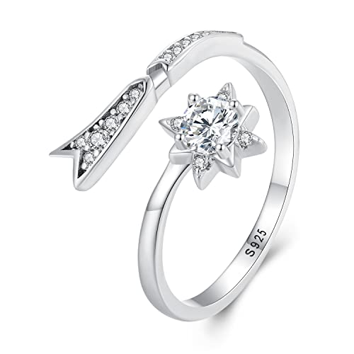 Bague cœur et étoile filante en argent pour sublimer vos tenues