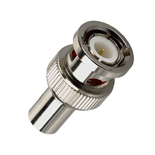 axGear BNC Male to RCA Female Coax Coaxial Cable Cord Plug Adapter Jack M/F M-F