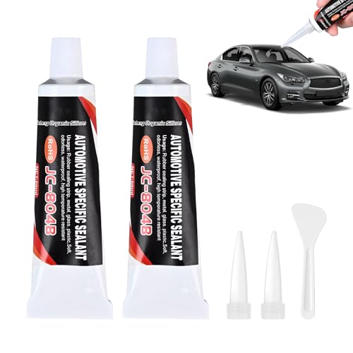 Cutiolly Colle a Pare Brise Voiture,2pcs Pate a Joint Moteur,Colle Carrosserie Voiture Noir,Silicone Haute Temperature,Pate a Joint Moteur Haute Temperature,Joints Mécaniques de Moteur Automobile