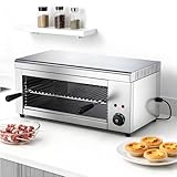 AETEREOS 2000-Watt-Salamandergrill, elektrischer Käseschmelzer, Tischgrill mit Einstellbarer Temperatur (50–300 °C) und 4 Höhenstufen, Edelstahl-Toasterofen für Käsesteaks 110V