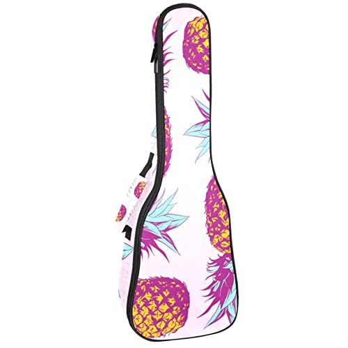 Housse pour ukulélé rose ananas 10 mm avec rembourrage épais en éponge de 53,3 cm avec sangles réglables pour concert… - Les Beatles, Paul McCartney, John Lennon, RIngo Starr, George Harrison Housse pour ukulélé rose ananas 10 mm avec rembourrage épais en éponge de 53,3 cm avec sangles réglables pour concert…