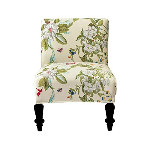Image of Eco-Ancheng Armless Chair Slipcover - Removable, Washable, Printed Covers for Living & Dining Room