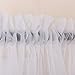 RYB HOME White Sheer Curtain Valance Drapes Half Window Dressing Panels Tiers for Kitchen/Bathroom/Living Room, 60-inch Wide x 36-inch Long Each Panel, 2 Pcs