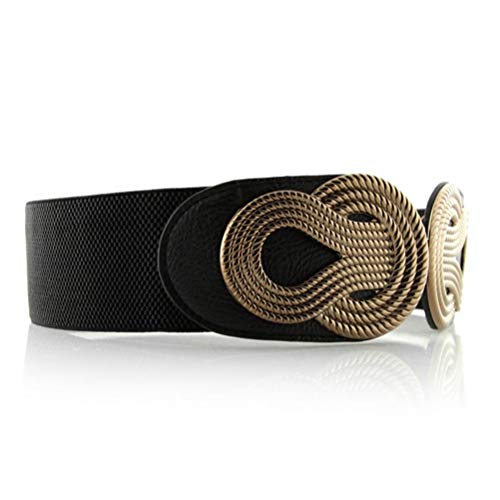 VOCHIC Womens Wide Elastic Waist Belt for Dresses Ladies Stretch Belts with Interlock Buckle2