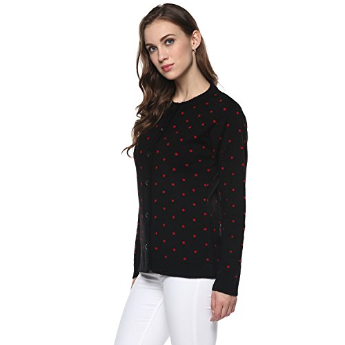 Image of Modeve Women's Acrylic Blend Cardigan /Round Neck Sweater For Winter