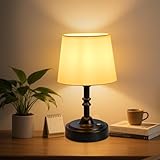 コードレステーブルランプ、4000mAh充電式電池式ランプ、3段階の明るさタッチ小型ランプ、寝室、リビングルーム、ベッドサイド、バスルーム、アンビエントライティング、デスクランプ、かわいいホームデコレーション(ブラック)