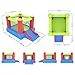 PicassoTiles KC106 8x7 Foot Junior Inflatable Bouncer, Kid Park, Jumping Bouncing House, Jump Slide Playhouse w/ 50 Pit Balls, 3 Sides Mesh Protection, and Heavy-Duty GFCI ETL Certified 385W Blower