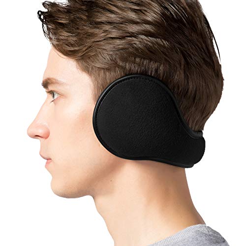 Lauzq Ear Muffs for Men & Women - Foldable Fleece Ear Warmers Ear Covers for Cold Weather Soft Winter Earmuffs(1 Pack)