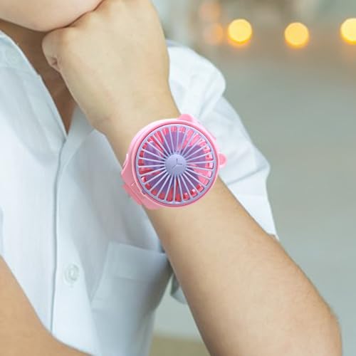Generisch Ventilador portátil – Minip Lape Fan Mini – Ventilador portátil sin mano para niños y niñas – interior, exterior, viajes y casa - imagen 2