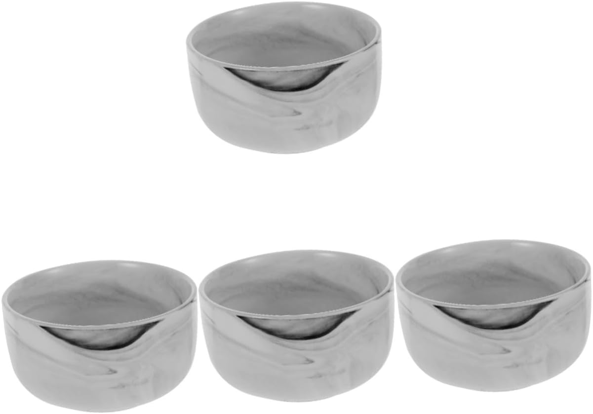 Beaupretty 4pcs Shaving Bowl Elegant Marble Design Multi-use Porcelain Shaving Soap Container for Deep Lathering Compact and Portable for Travel for Men Grooming