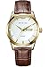 BRIGADA Swiss Brand Classic Gold Men's Dress Watch for Men with Date Calendar, Business Casual Quartz Men's Watch Waterproof
