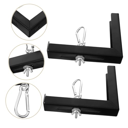 Soporte en L para pantalla de proyector negro de hierro para montaje en techo y pared 6