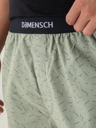 Image of DAMENSCH Printed Breeeze Inner Boxers for Men, Ultra-Light Boxers, 100% Cotton Shorts Pant for, Breathable Woven Inner Cotton Shorts.