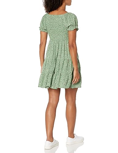 Image of Angie Women's Women's V-Neck Smocked Short Sleeve Dress