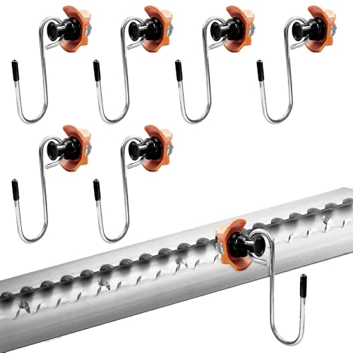 Lot De 6 Crochets Pour Rail D'aviation : Ferrure D'extrémité TOATELU Single Accessoires De Rail D'avion Pour Accrocher Des Objets Jusqu'à 50 Kg