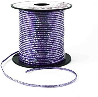 Purple Holographic Plastic Craft Lace Lanyard Gimp String Bulk 50 Yard Roll