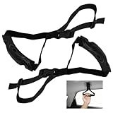 Car Handle Strap, 2 Pack Auto Cane Grab Bar with Adjustable Polyester Webbing and PVC Handles, Portable Standing Aid for Cars, Trucks, SUVs, Jeeps, Seniors, Pregnant Women and Injured Individuals