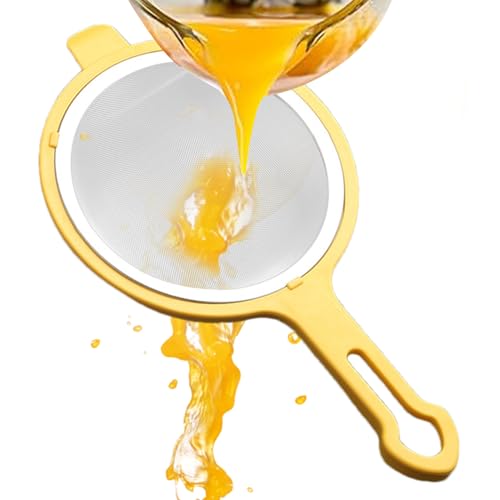 Colador para colador, colador de cocina, colador para pasta de acero inoxidable de malla fina, colador de té suelto para jugo, cuchara de metal, colador ahorra espacio para, uso doméstico