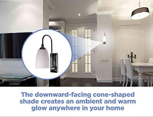 Westek Battery Operated Wall Sconce, 2 Pack - 70 Lumens, Plastic With Chrome Finish - Easy Wireless Installation Battery Wall Sconce - 2 Settings, Full Or Dim - Lpl780C #TOP5